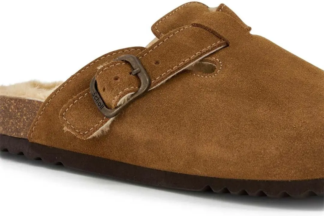 Scholl FAE NEW F Suede Clogs - Taupe - Maat 38
