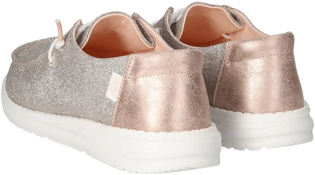 HEYDUDE Wendy Metallic Sparkle Instappers - Roze 39 - afbeelding 4 van 6