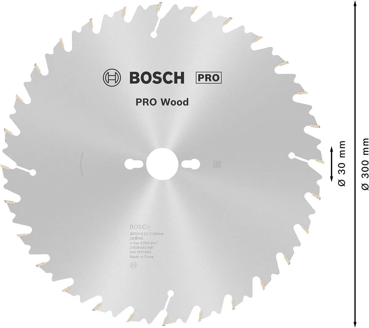 Bosch Professional Cirkelzaagblad Speed T 300x30x3,2mm 28T Hout