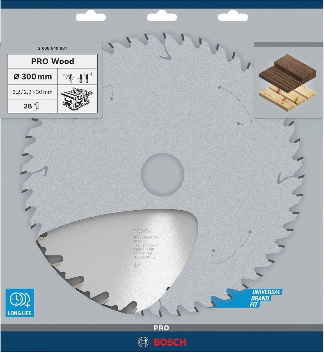 Bosch Professional Cirkelzaagblad Speed T 300x30x3,2mm 28T Hout
