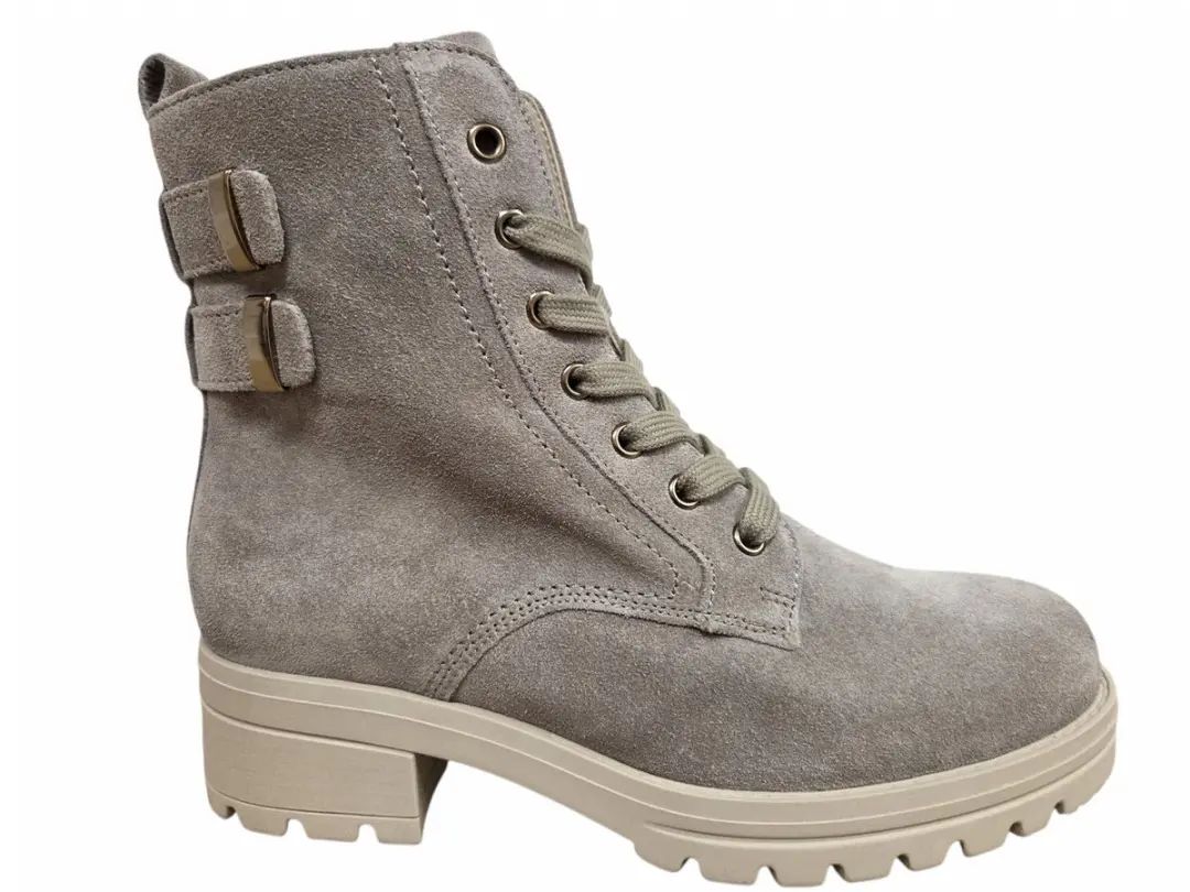 Gabor 8027.02.004 Veterboots Beige/Grijs Suede Dames