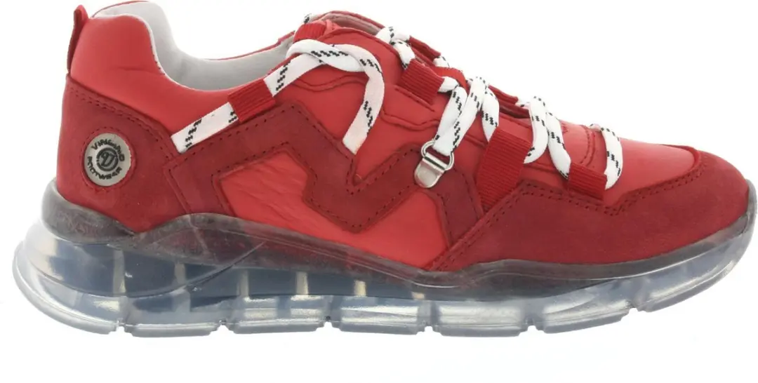 Jongens Veterschoenen & Klitteband Vingino Tiago Sneaker Rood