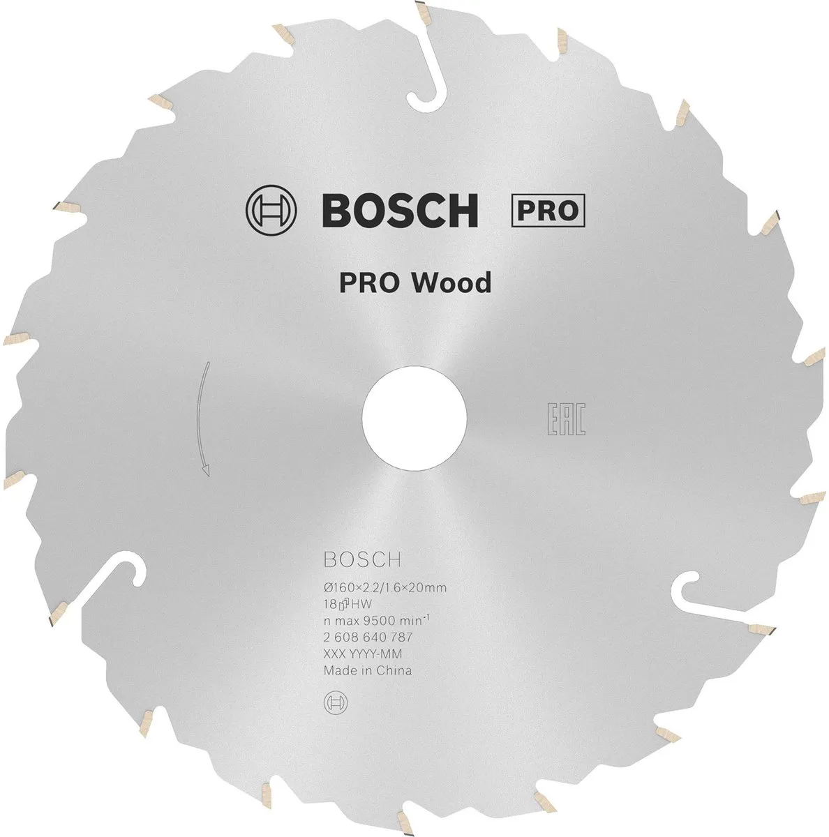 Bosch Professional Cirkelzaagblad CIRKZB SPEED 160X20X2,4 18T