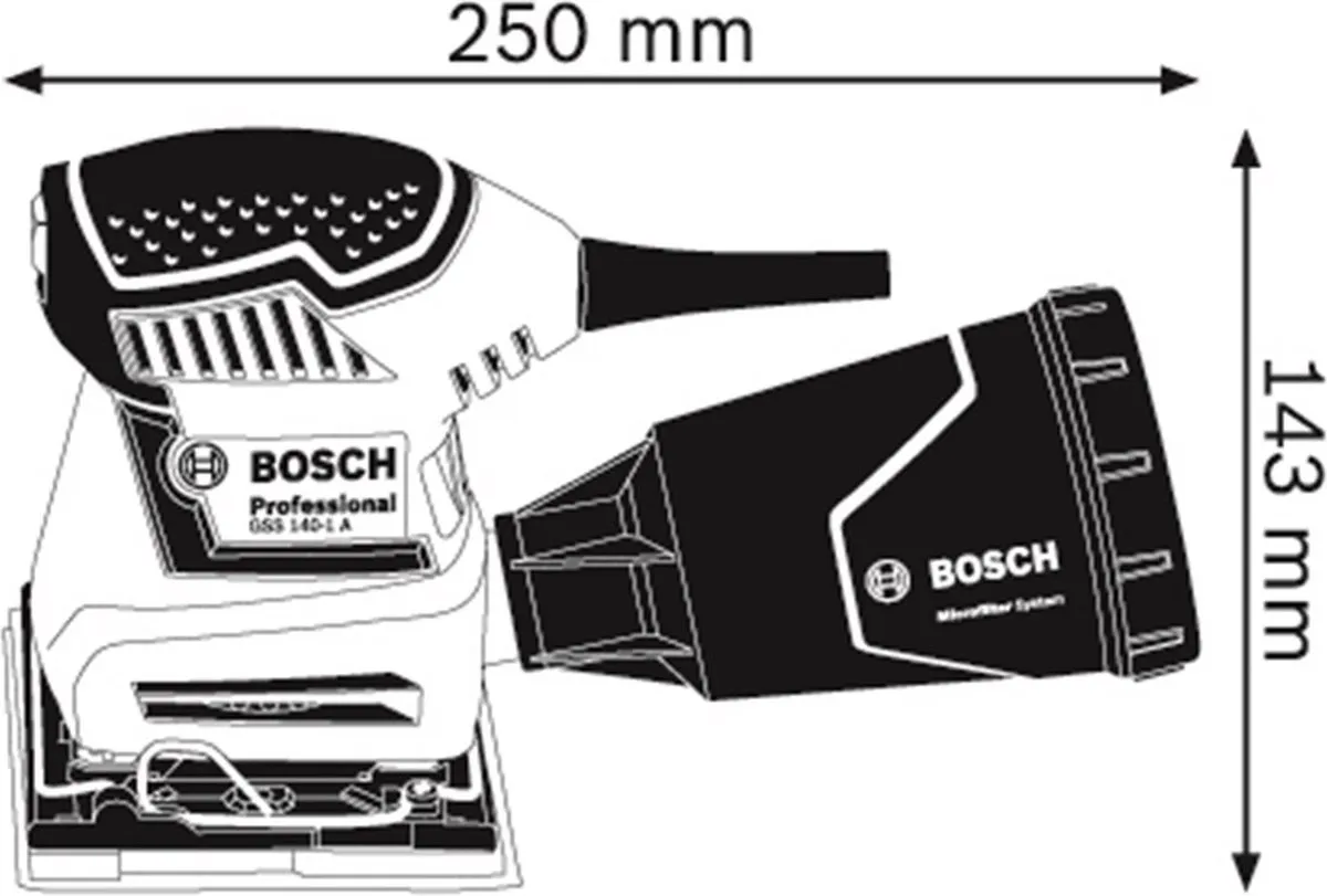 Bosch Professional GSS 140-1 A Vlakschuurmachine - 180W