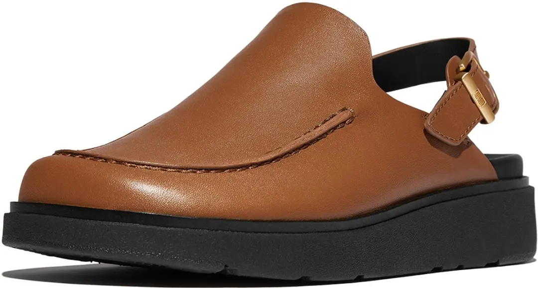 FitFlop FitFlop Gen-FF Leather Back-Strap Moc Mules BRUIN