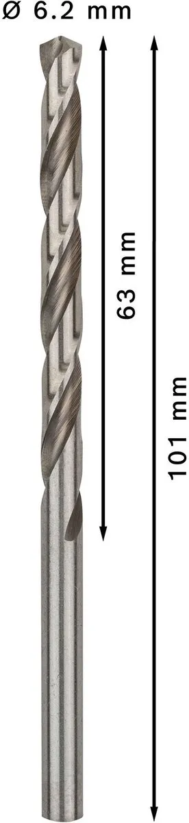 Bosch Professional ST. LINE 6.2mm HSS-G Boor - 10 Stuks