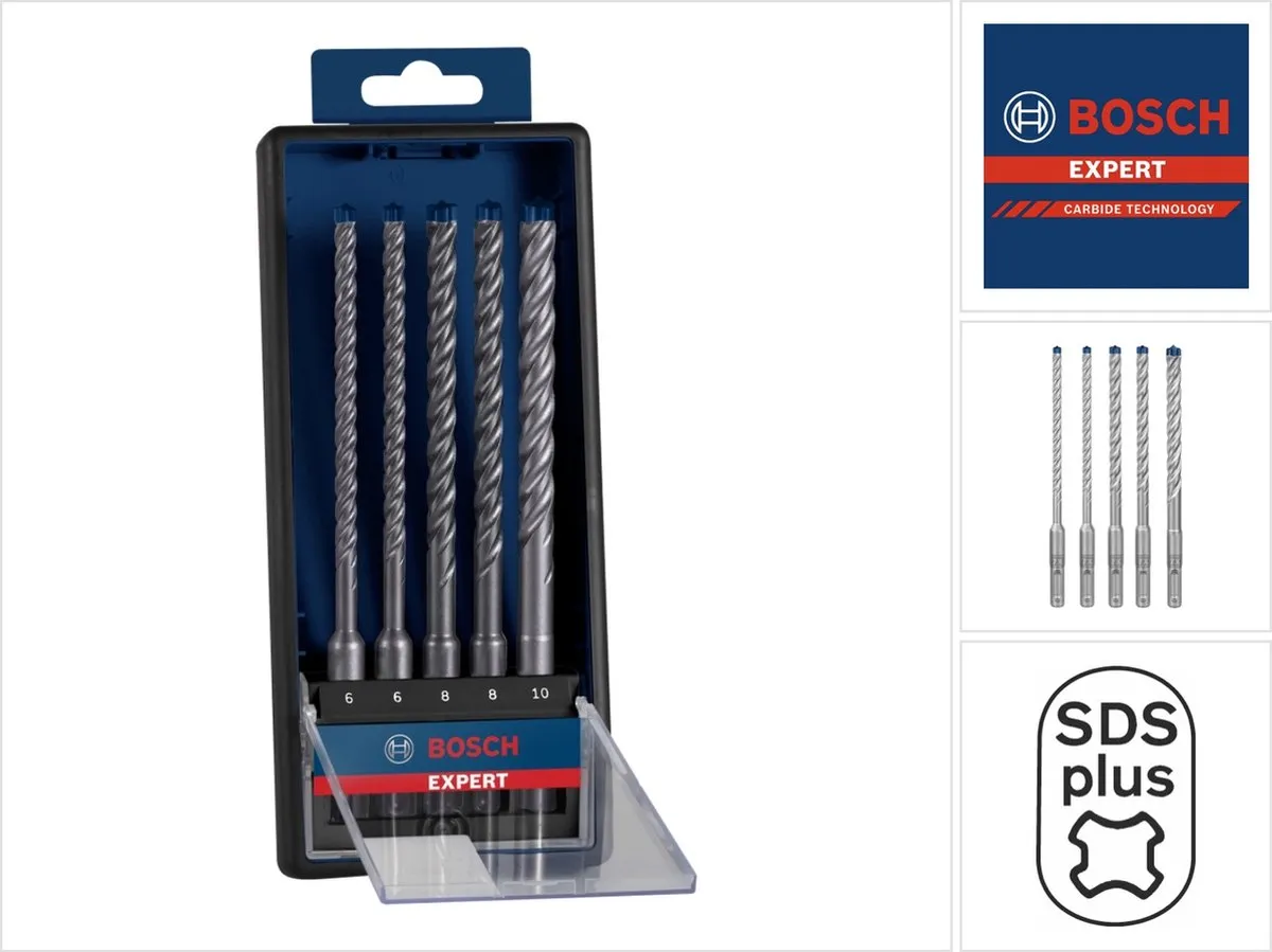 Bosch Professional EXPERT SDS plus-7X Hamerboorset 5-delig 6/6/8/8/10mm