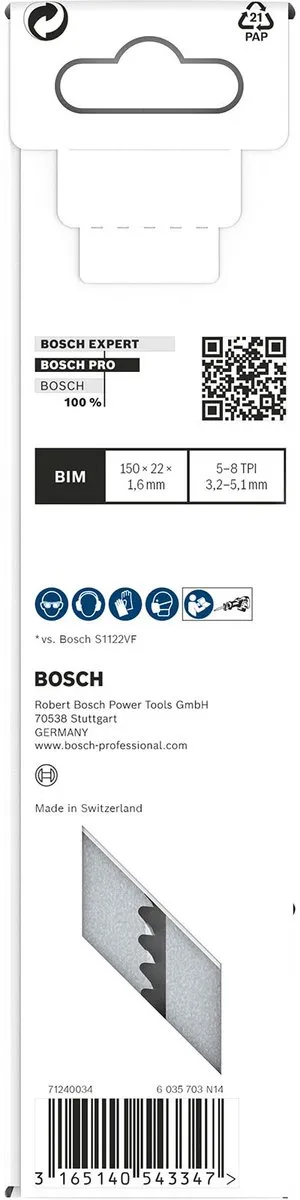 Bosch Professional REC S610VF 5 Reciprozaagblad - Hout