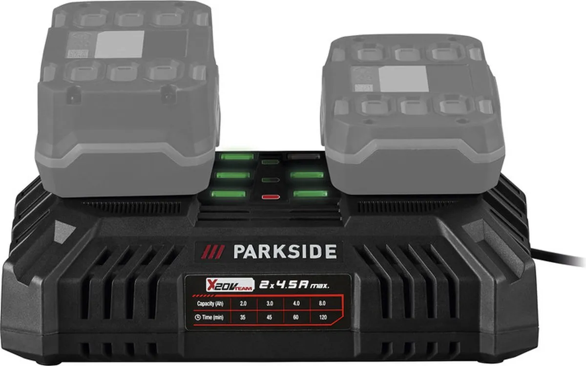 PARKSIDE X 20 V Team Accu Oplader 220W - 2x 4,5A