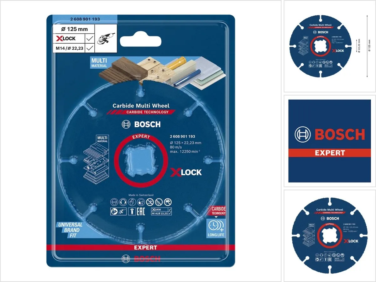 Bosch Professional X-LOCK Doorslijpschijf EXPERT Carbide Multi Wheel 125mm