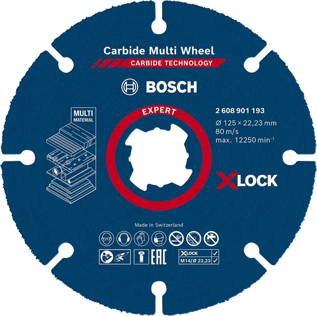 Bosch Professional X-LOCK Doorslijpschijf EXPERT Carbide Multi Wheel 125mm