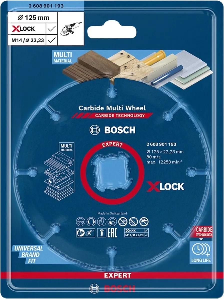 Bosch Professional X-LOCK Doorslijpschijf EXPERT Carbide Multi Wheel 125mm