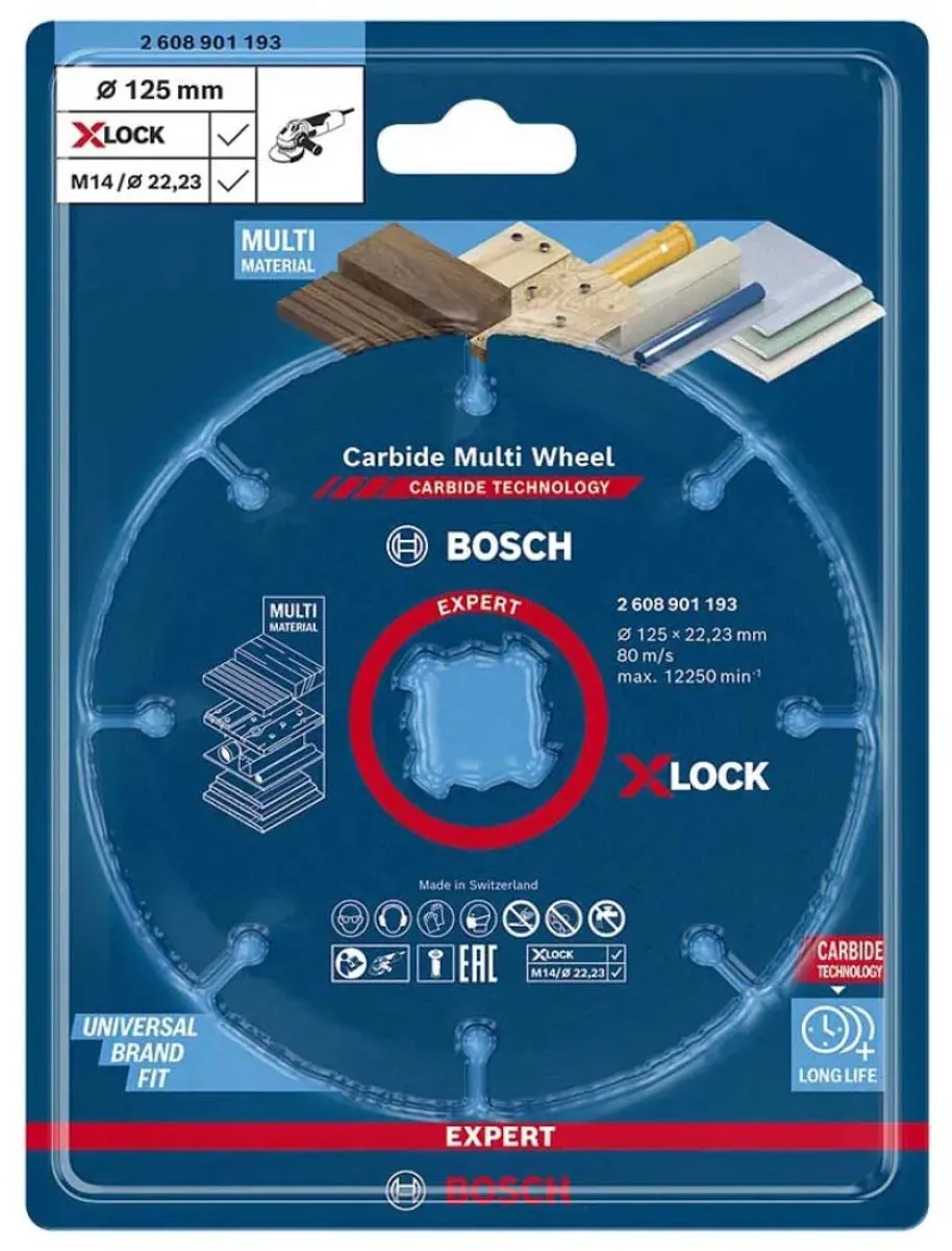 Bosch Professional X-LOCK Doorslijpschijf EXPERT Carbide Multi Wheel 125mm