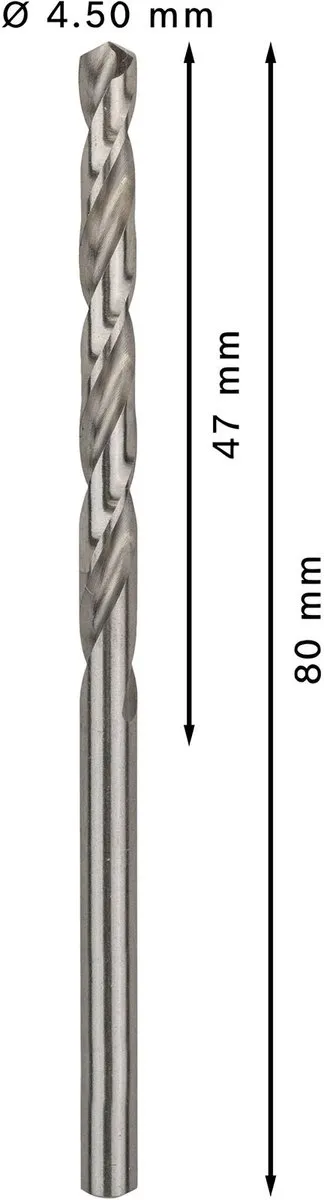 Bosch Professional ST. LINE 4.5mm HSS-G Boor - 10 Stuks