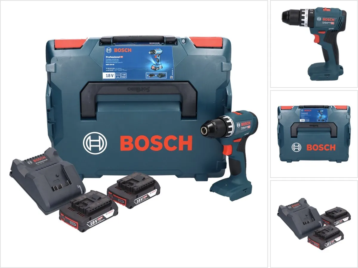 Bosch Professional GSR 18V-45 Accu Schroefboormachine - 2x 2.0Ah - L-Boxx - afbeelding 6 van 6