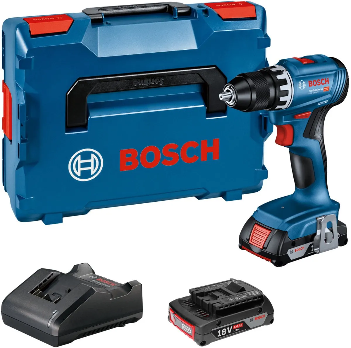 Bosch Professional GSR 18V-45 Accu Schroefboormachine - 2x 2.0Ah - L-Boxx