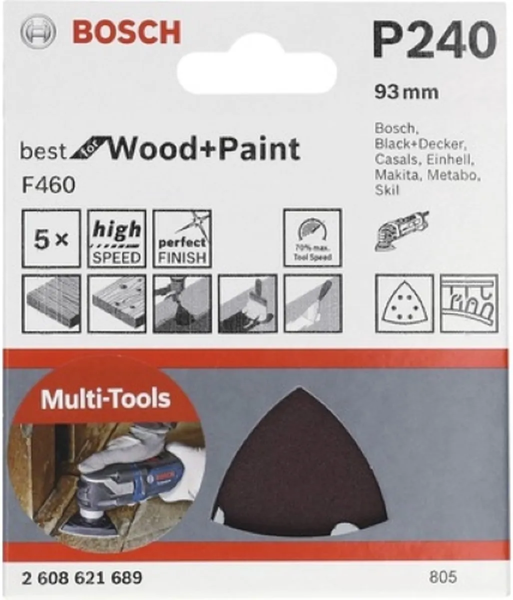 Bosch Professional PRO F460 Schuurpapier 93x93mm - 240 - 1 Stuk