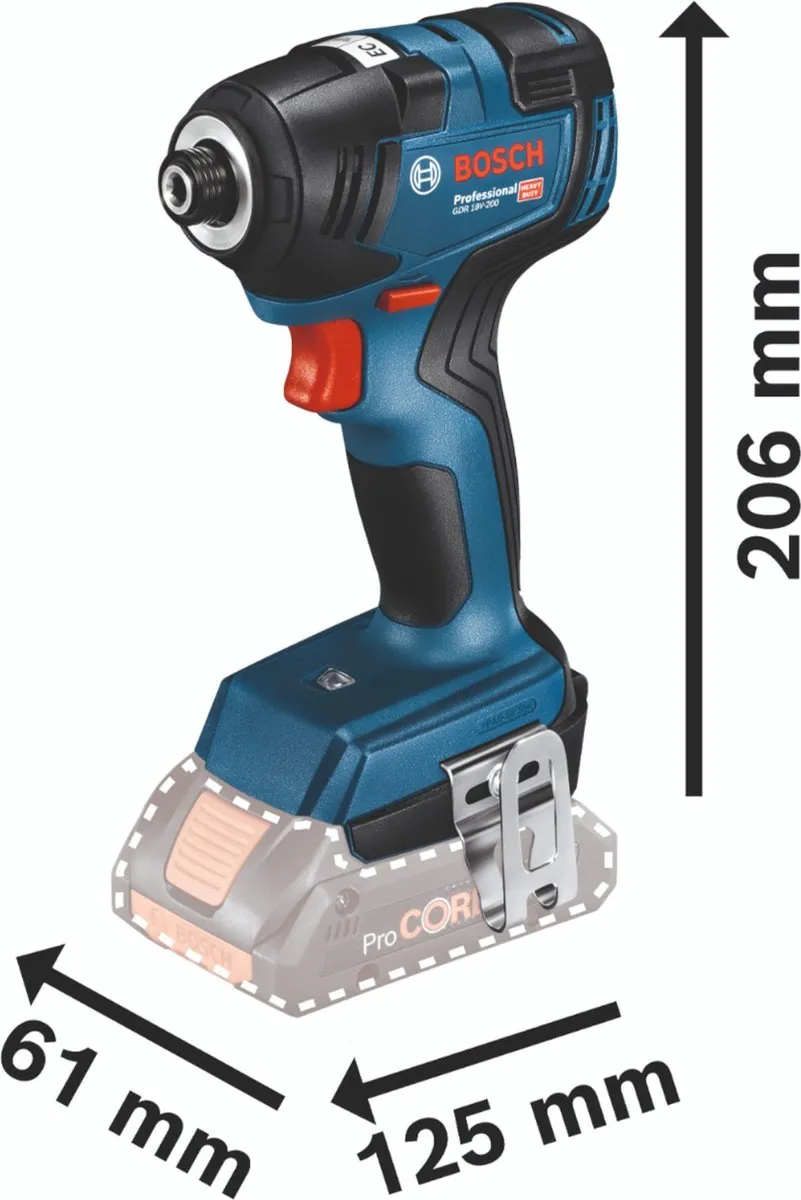 Bosch Professional GDR 18V-200 Accu Draaislagmoeraanzetter 18V - 200Nm - afbeelding 6 van 6