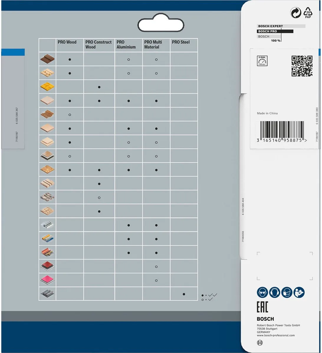 Bosch Professional Aluminium Zaagblad 184mm - 56 Tanden - 16mm As