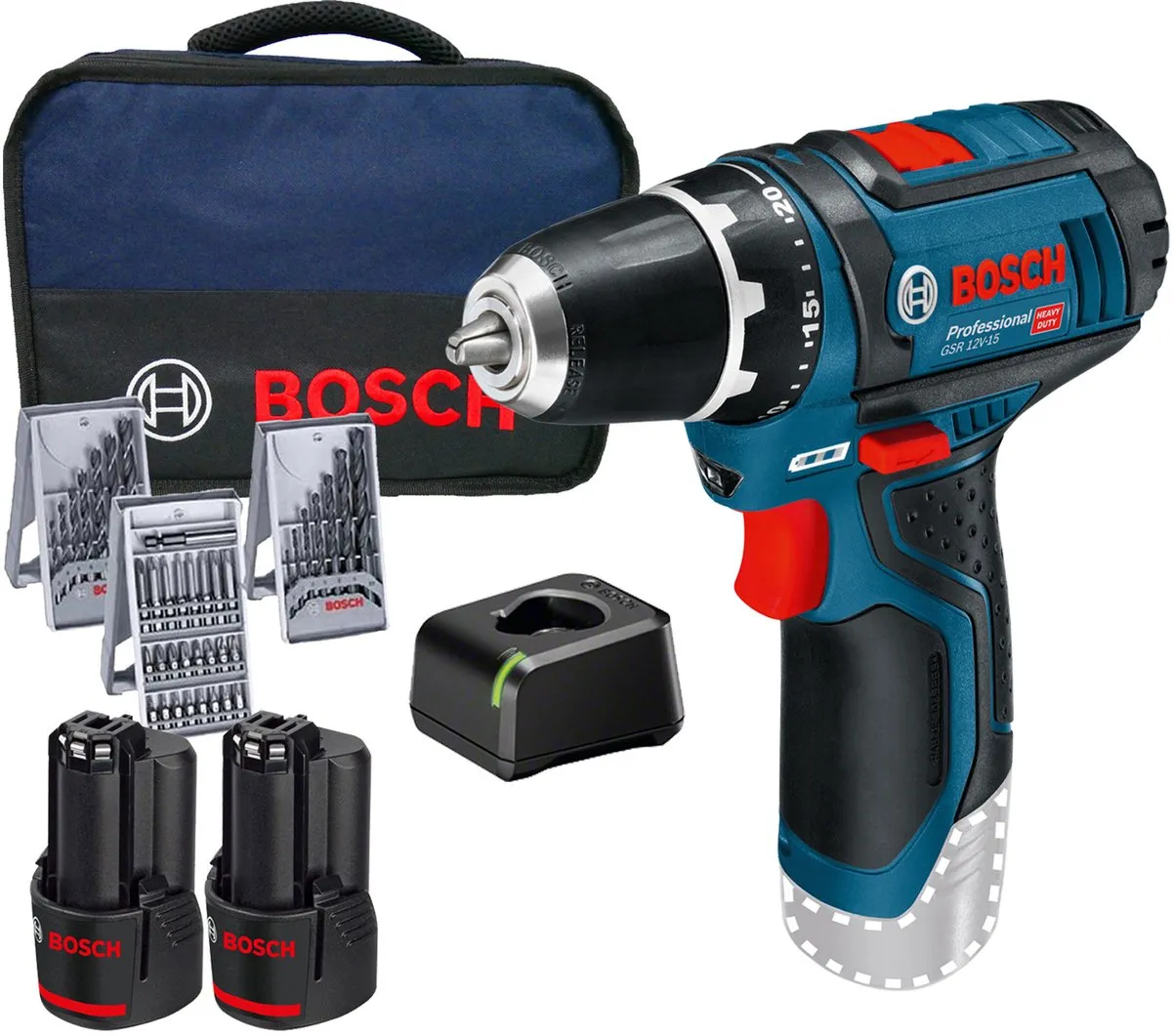 Bosch Professional GSR 12V-15 Accu Schroefboormachine