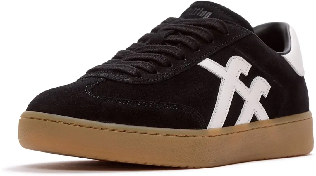 FitFlop FitFlop The Dash T-Toe Suede Sneakers ZWART