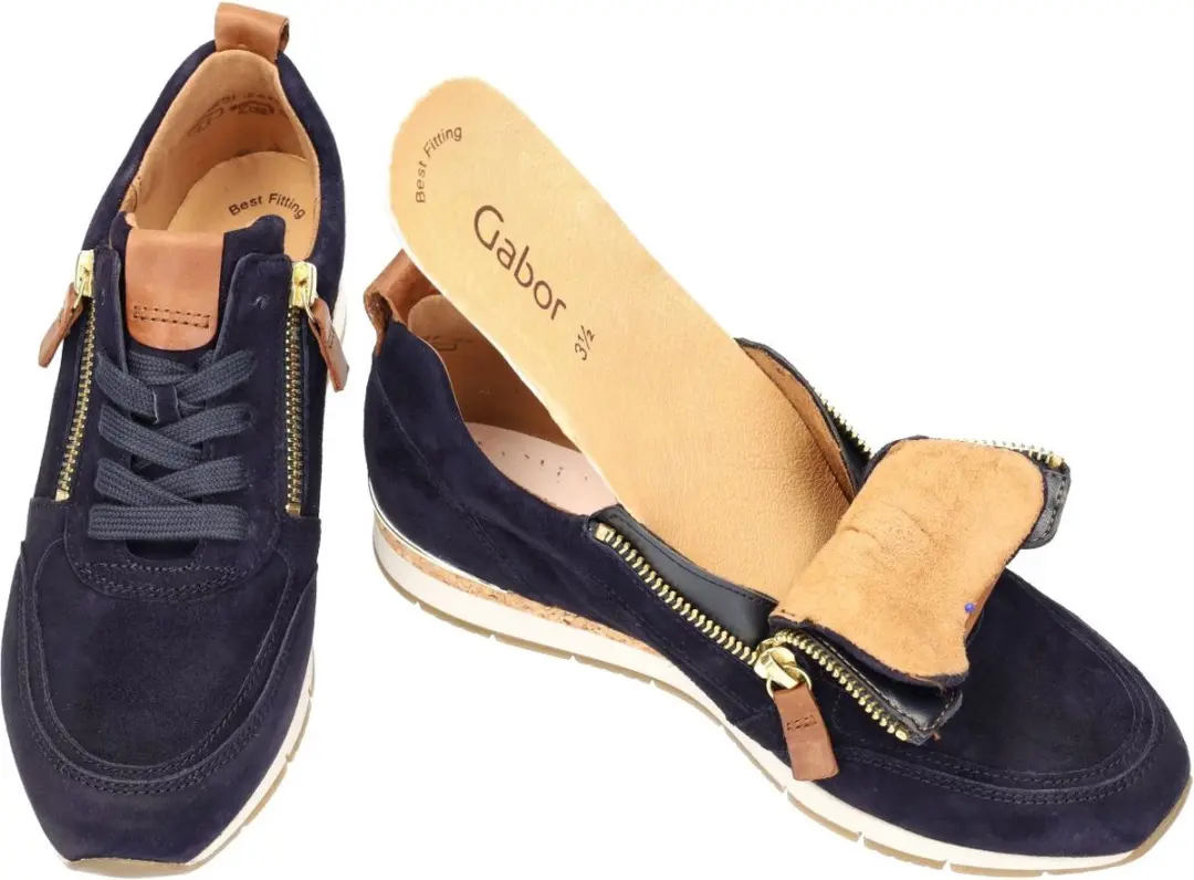 Gabor Dames Sneakers 37 - Donkerblauw - afbeelding 5 van 6