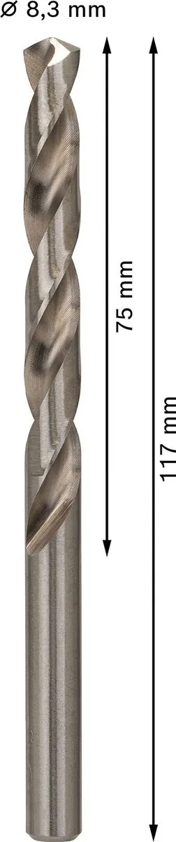 Bosch Professional ST. LINE 8.3mm HSS-G Metaalboren - 5 Stuks