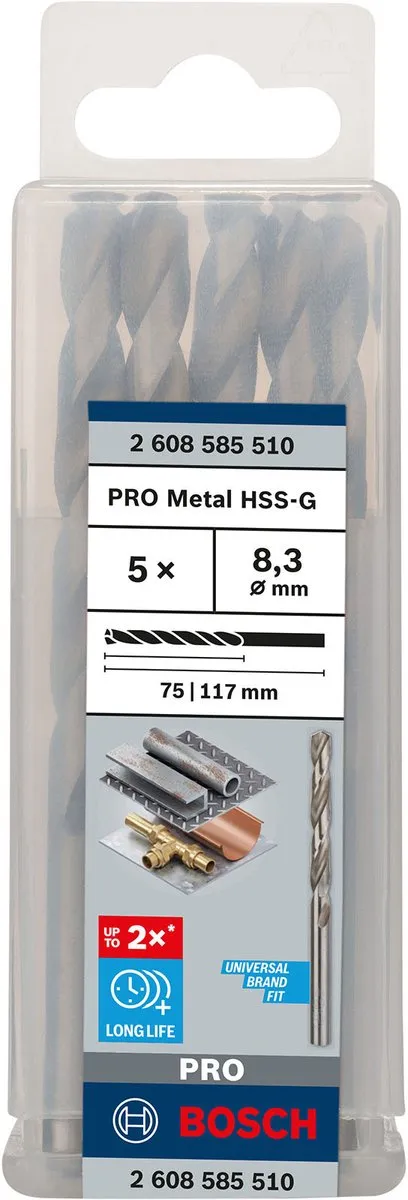 Bosch Professional ST. LINE 8.3mm HSS-G Metaalboren - 5 Stuks - afbeelding 6 van 6