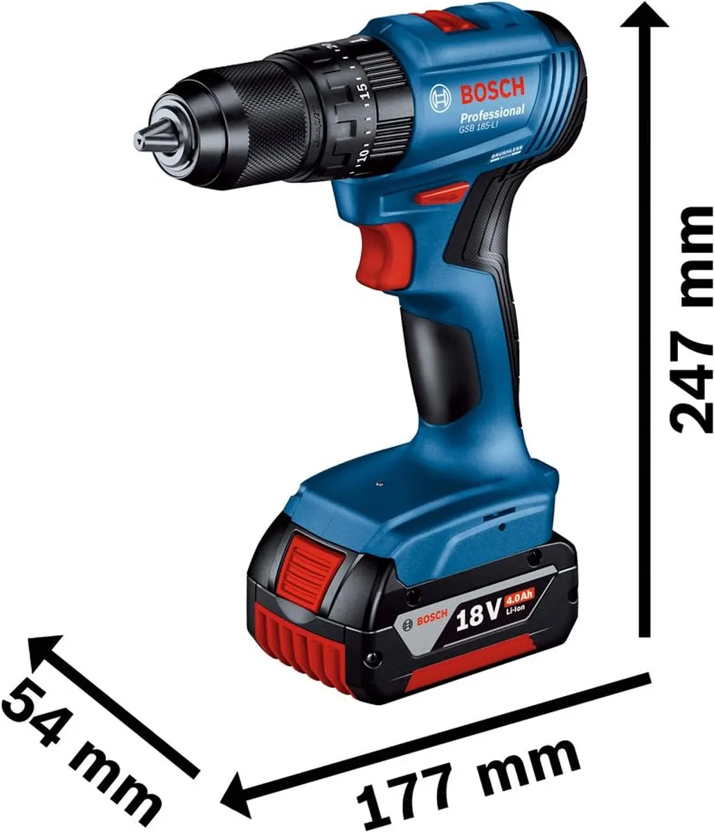 Bosch Professional GSB 185-LI Boormachine - 2 Accu's