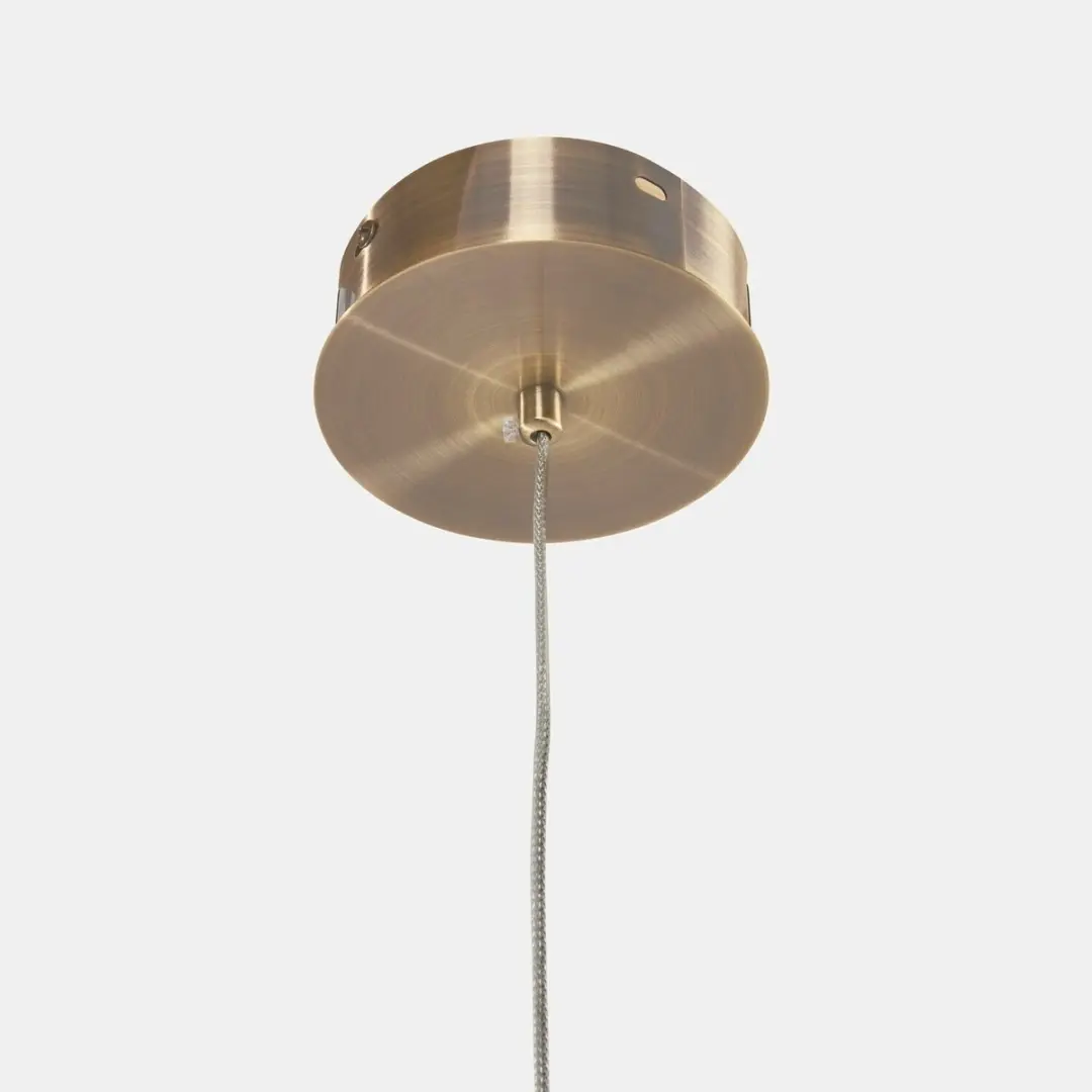 Loberon Rivélisse Hanglamp - Ø27.5cm - Antiek goud/helder - afbeelding 3 van 6