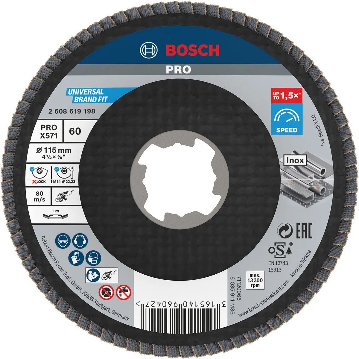 Bosch Professional Lamellenschuurschijf Ø115mm Korrel 60