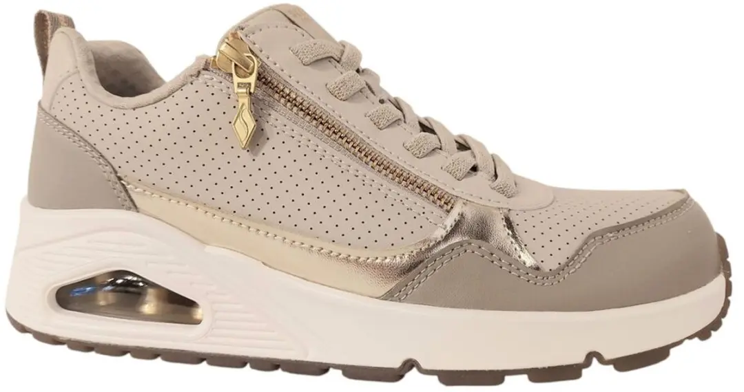 Skechers Uno Metallic Sliders Pantoffels - Taupe