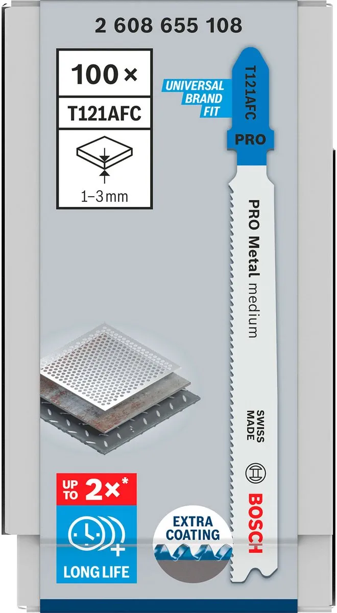 Bosch Professional T121AFC Metaalzaagblad 92mm - 100 Stuks