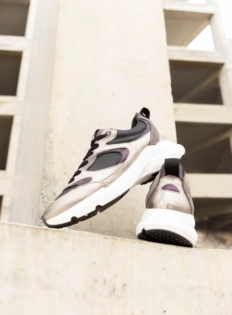 Maruti Rhode Leren Sneakers - Zilver - Maat 41 - afbeelding 2 van 6