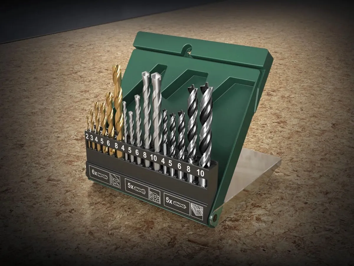 PARKSIDE Boorset 16-delig - HSS Titanium & Betonboren