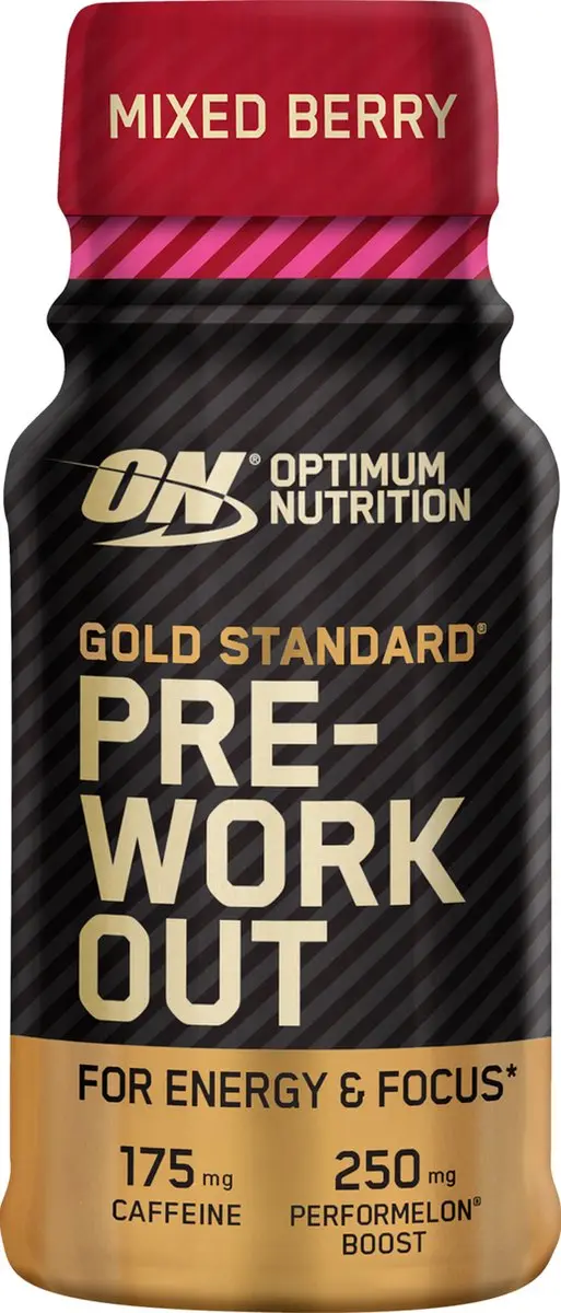 Optimum Nutrition Gold Standard Pre-Workout Shots - 12x60ml Mixed Berries - afbeelding 4 van 6