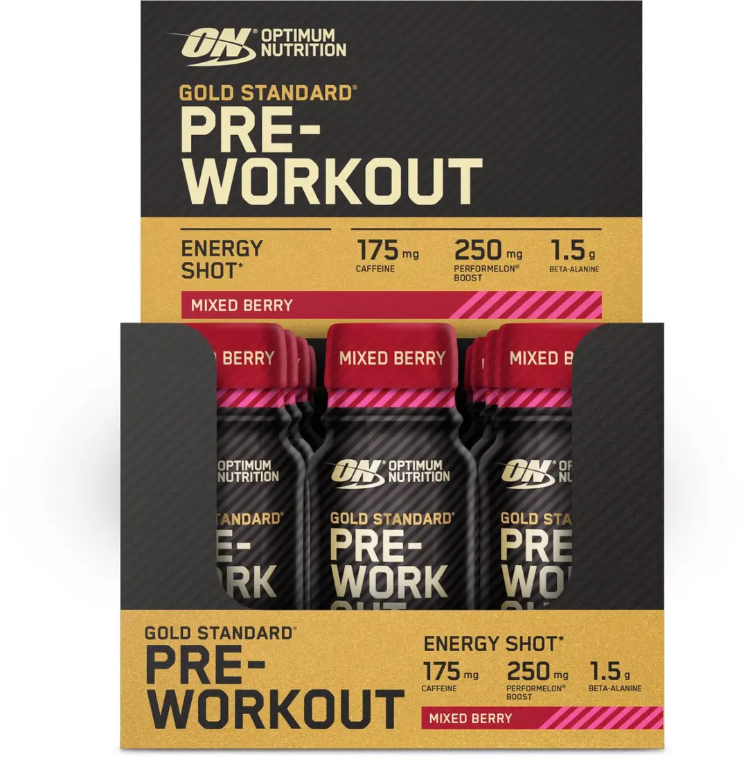 Optimum Nutrition Gold Standard Pre-Workout Shots - 12x60ml Mixed Berries