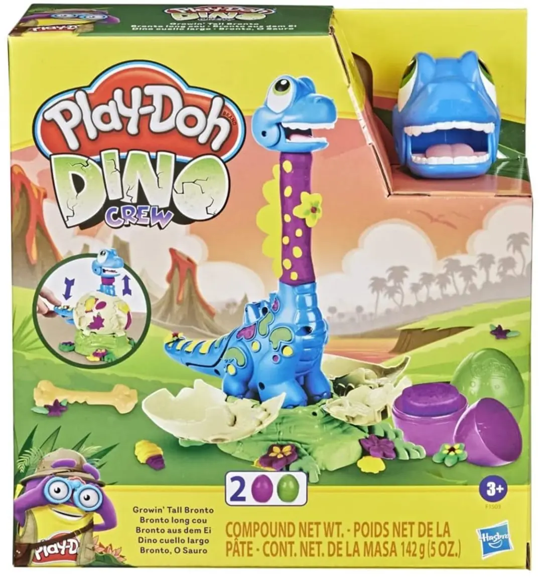 Play-Doh Dino Crew Langnek Bronto Speelset - Multikleur