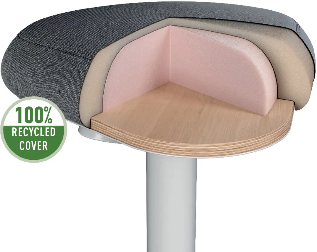 Leitz Ergo Active Zit Sta Kruk - Grijs - afbeelding 2 van 6