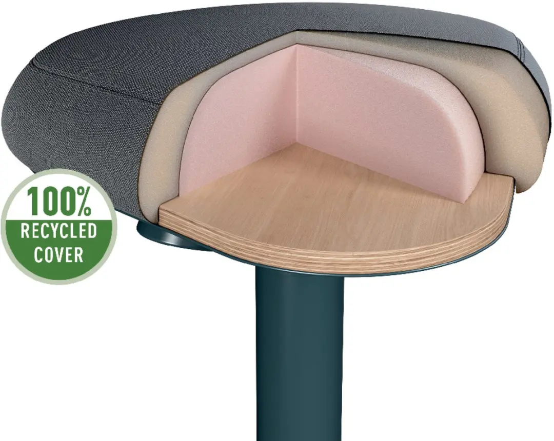 Leitz Ergo Active Zit Sta Kruk - Donkergrijs - afbeelding 3 van 6