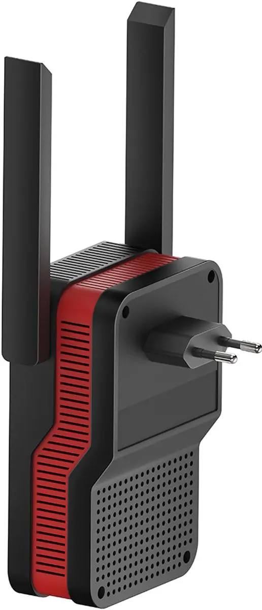 Cudy RE3000 Wi-Fi-signaalversterker - 4x Ethernet - 3 Antennes - Nero/Rosso - afbeelding 2 van 6