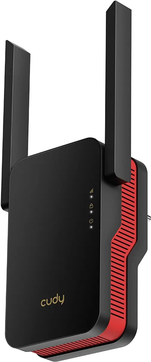 Cudy RE3000 Wi-Fi-signaalversterker - 4x Ethernet - 3 Antennes - Nero/Rosso - afbeelding 5 van 6