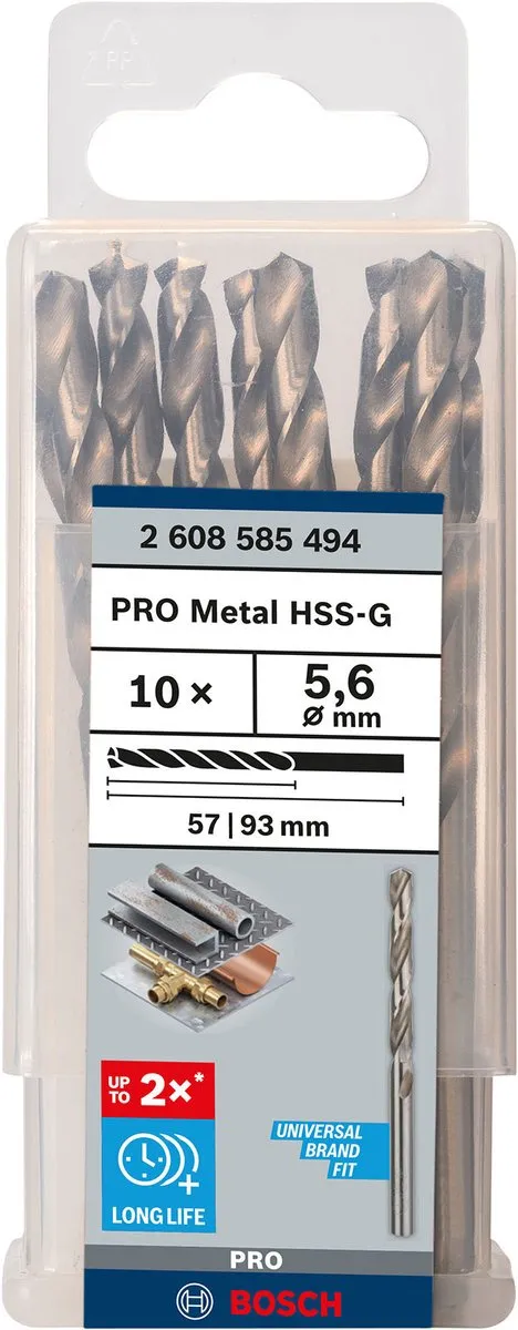 Bosch Professional ST. LINE 5.6mm HSS-G Boor - 10 Stuks
