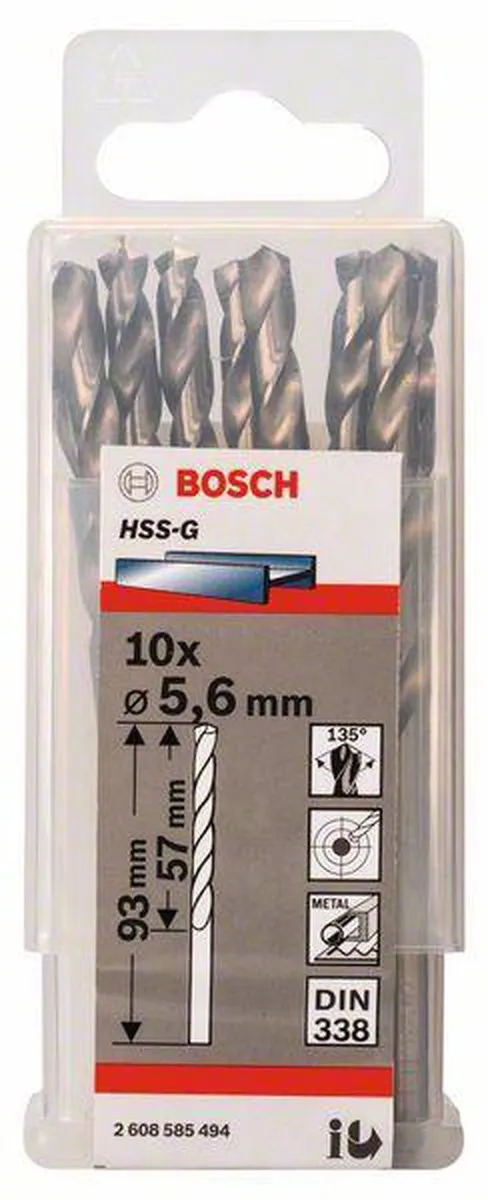 Bosch Professional ST. LINE 5.6mm HSS-G Boor - 10 Stuks