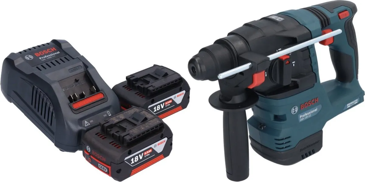 Bosch Professional GBH 18V-22 Accuklopboormachine - 1,9 J SDS Plus - 2x 5,0 Ah