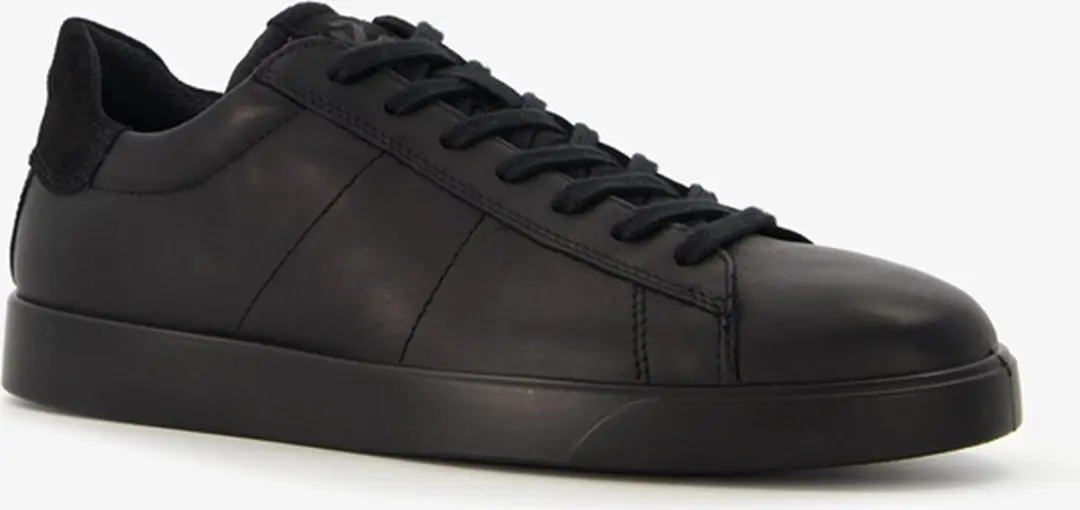 Ecco leren heren sneakers zwart
