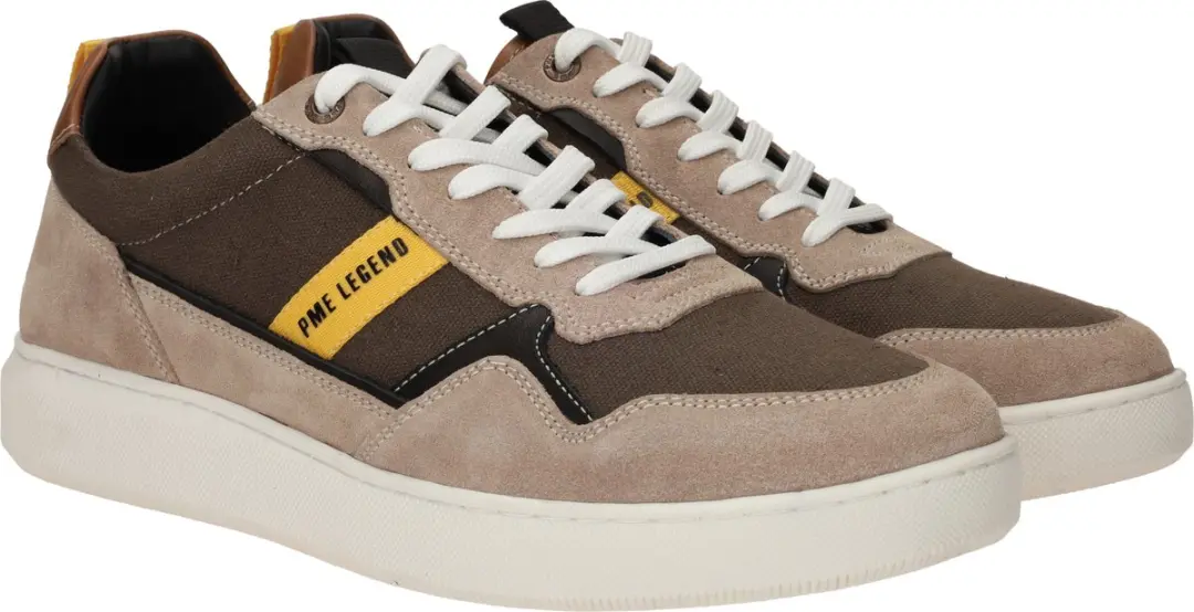 PME Legend Deltar Heren Sneakers - Espresso Beige - Maat 43 - afbeelding 3 van 6