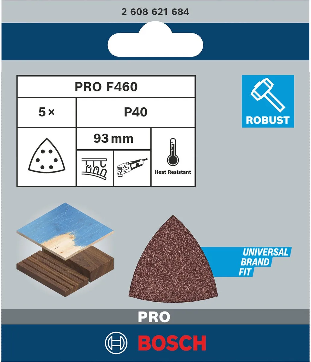 Bosch Professional PRO F460 Schuurvel 93x93mm