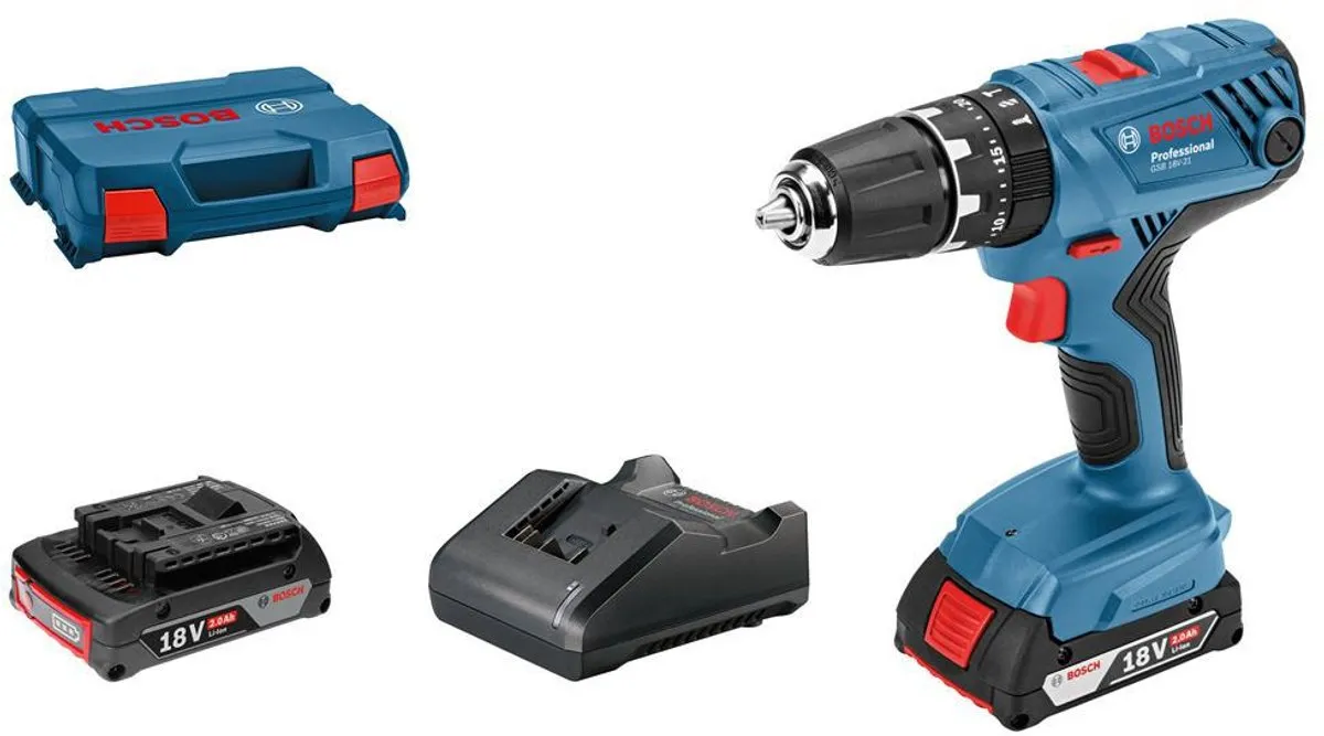 Bosch Professional GSB 18V-21 Klopboormachine - 2 Snelheden - 2x Accu