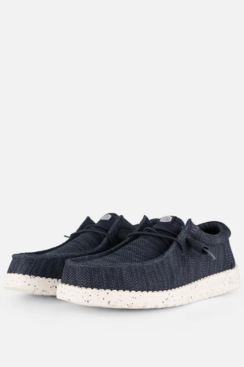 HEYDUDE Wally Stretch Sox Instappers blauw - Maat 42